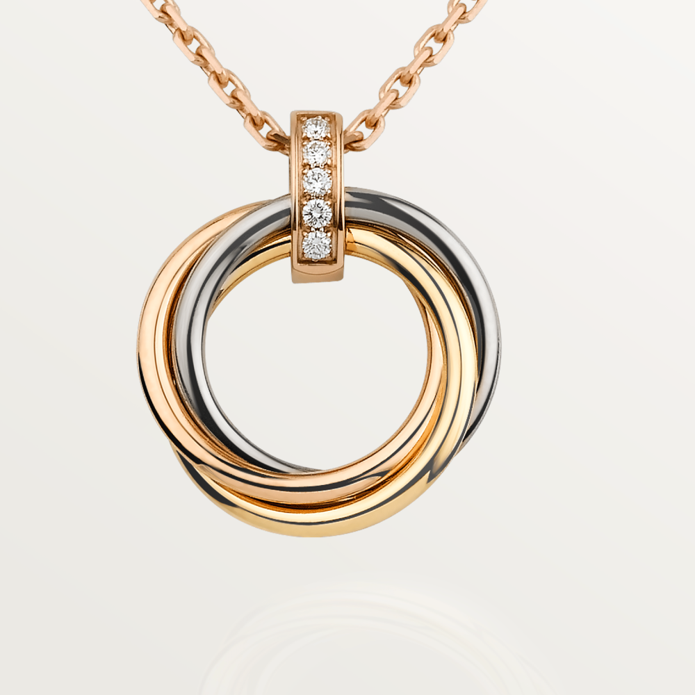 [Violet JW]TRINITY NECKLACE GOLD  DIAMONDS