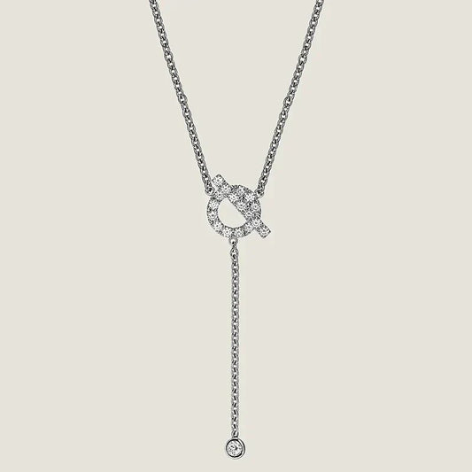 [Violet JW]FINESSE SILVER DIAMOND NECKLACE