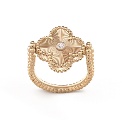 [Baslove] RING AUS ROSÉGOLD „CLOVER RIVERSIBLE“