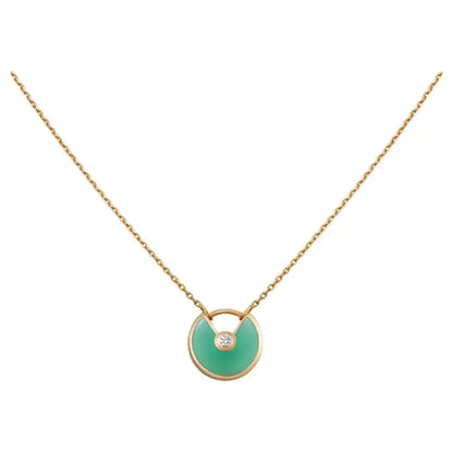 [Violet JW]AMULETTE GOLD MALACHITE NECKLACE