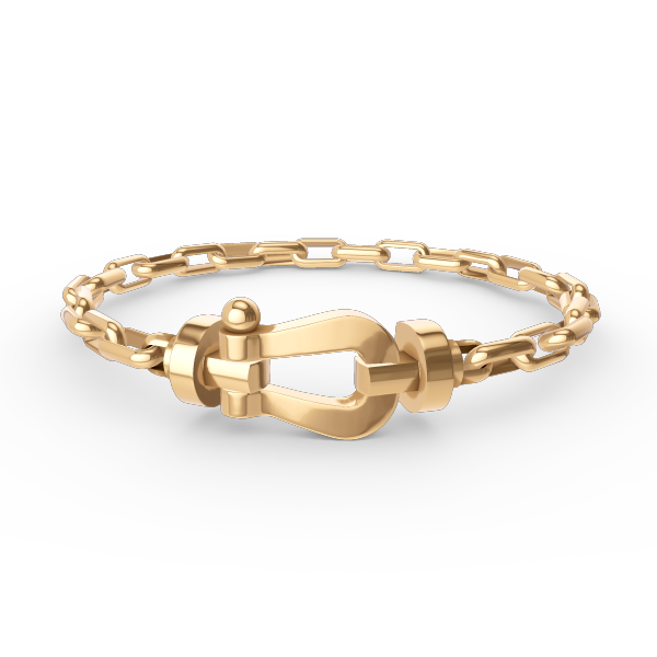 [Violet JW]FORCE LARGE HORSESHOE CLASP  METAL BRACELET