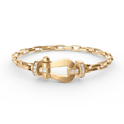 [Violet JW]FORCE LARGE HORSESHOE CLASP  METAL BRACELET