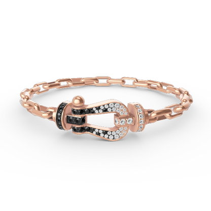 [Violet JW]FORCE LARGE HORSESHOE CLASP  METAL BRACELET