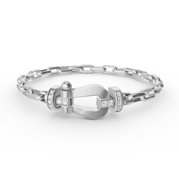 [Violet JW]FORCE LARGE HORSESHOE CLASP  METAL BRACELET