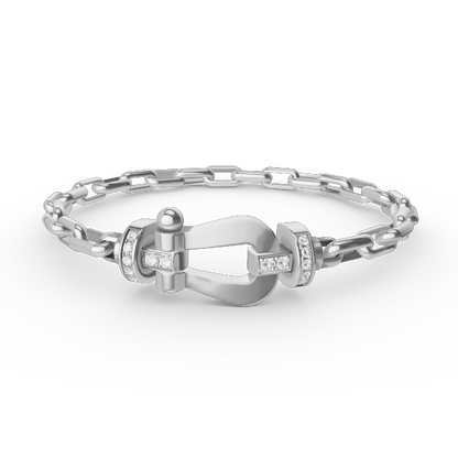 [Violet JW]FORCE LARGE HORSESHOE CLASP  METAL BRACELET