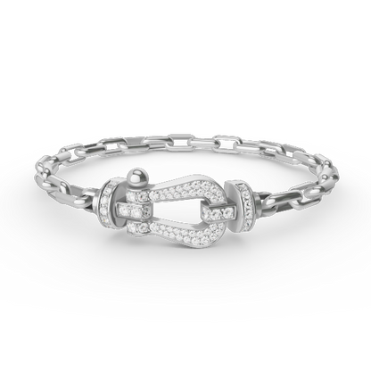 [Violet JW]FORCE LARGE HORSESHOE CLASP  METAL BRACELET