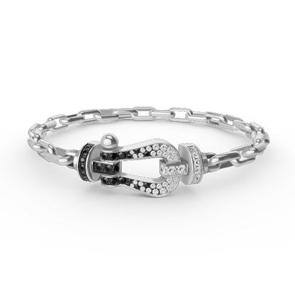 [Violet JW]FORCE LARGE HORSESHOE CLASP  METAL BRACELET
