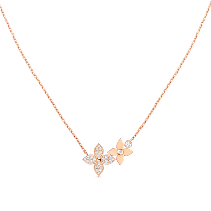 [Violet JW]STAR BLOSSOM NECKLACE PINK GOLD DIAMONDS