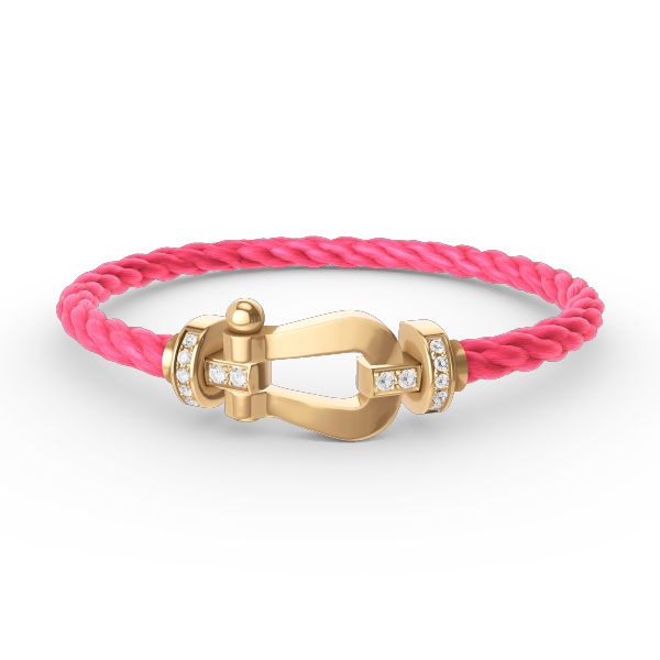 [Violet JW]FORCE LARGE HORSESHOE HALF DIAMOND BRACELET GOLD