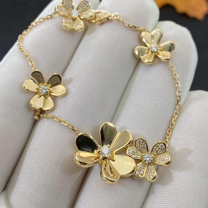 [Violet JW]FRIVOLE GOLD 5 FLOWERS BRACELET