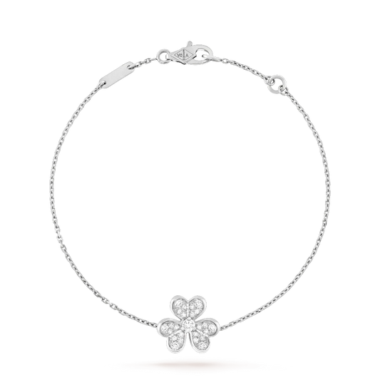 [Violet JW]FRIVOLE SILVER FLOWER DIAMOND BRACELET
