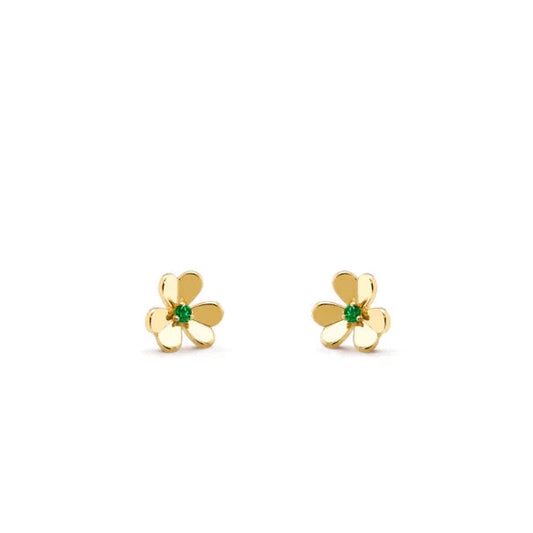 [Violet JW]FRIVOLE  FLOWER MALACHITE EARRINGS