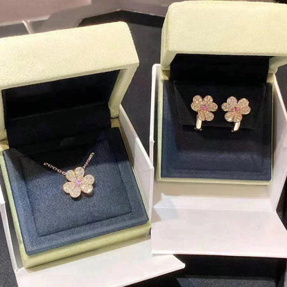 [Violet JW]FRIVOLE ROSE GOLD FLOWER DIAMOND NECKLACE