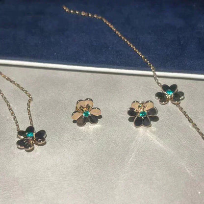 [Baslove]FRIVOLE BLUMENMALACHIT-OHRRINGE