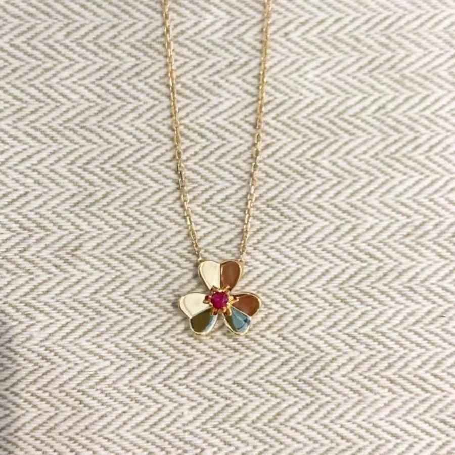 [Violet JW]FRIVOLE GOLD FLOWER NECKLACE