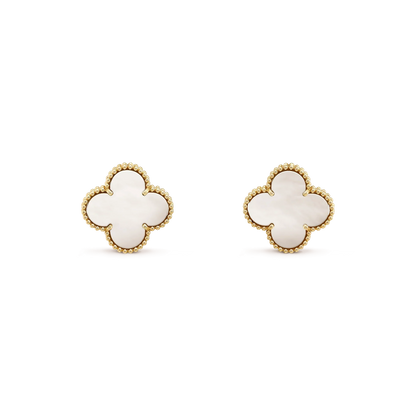 [Baslove]CLOVER MEDIUM 1 MOTIVE WEISSE MOP-OHRSTECKER