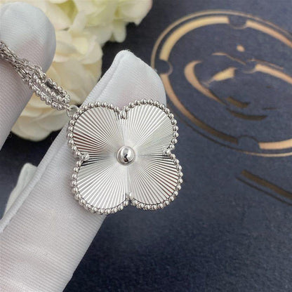 [Violet JW]CLOVER 25MM SILVER BIG CLOVER NECKLACE