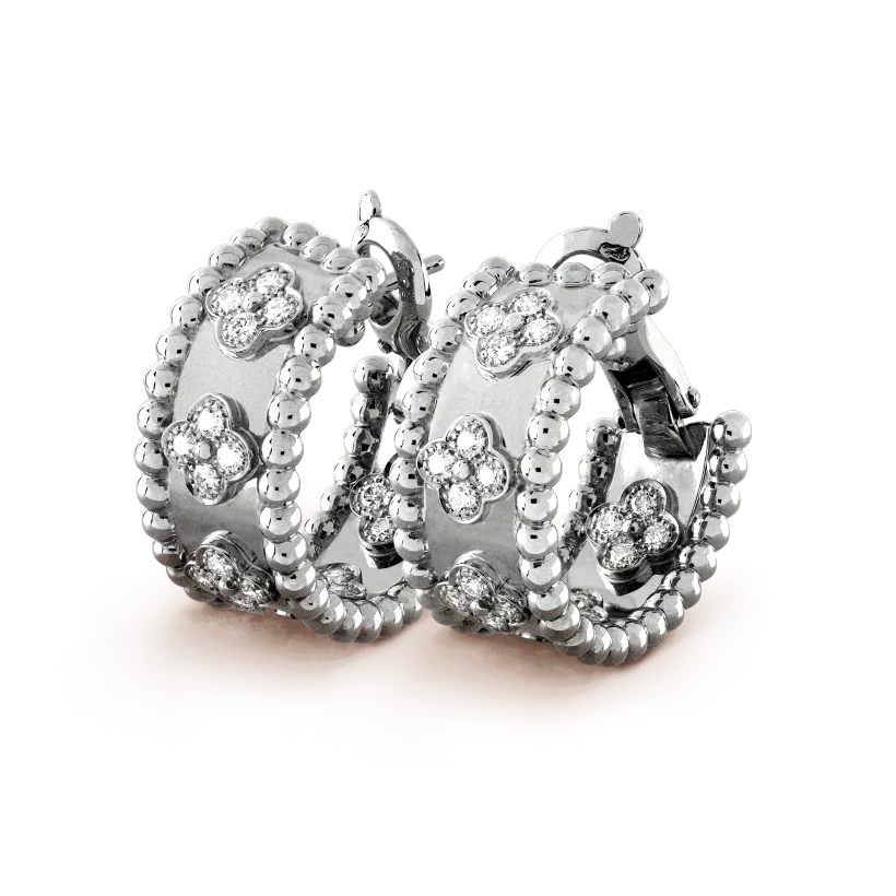 [Baslove]PERLEE DIAMANT-OHRRINGE