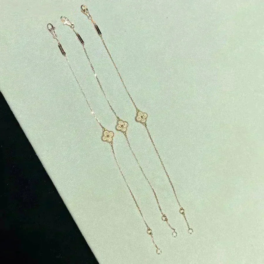 [Baslove]クローバーシングルフラワーブレスレット