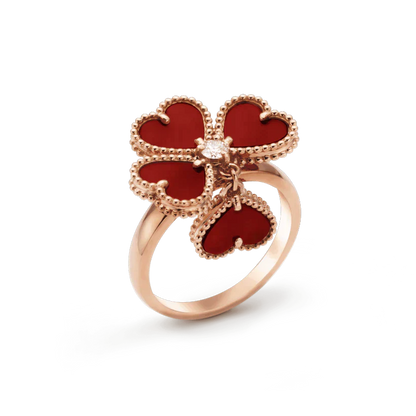 [Violet JW]SWEET CLOVER CARNELIAN RING