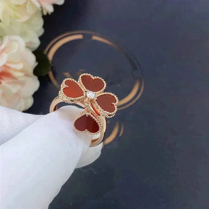 [Violet JW]SWEET CLOVER CARNELIAN RING
