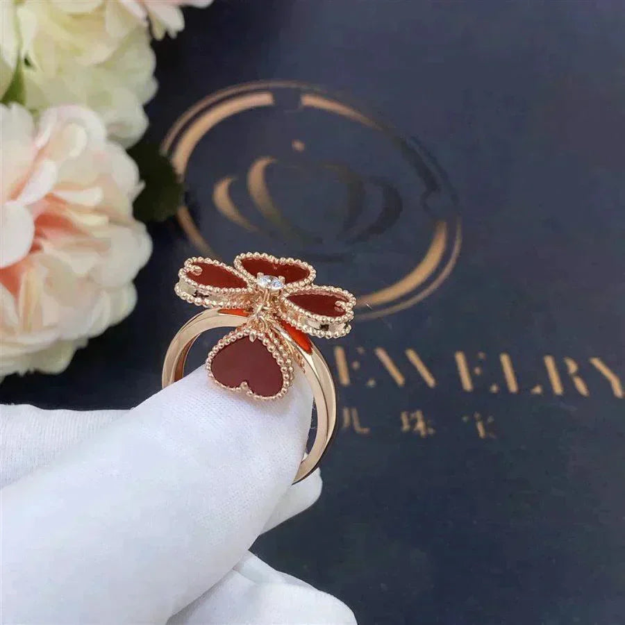 [Violet JW]SWEET CLOVER CARNELIAN RING