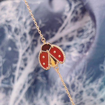 [Baslove]ラッキースプリング 1モチーフ ピンクゴールドブレスレット