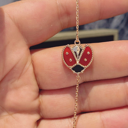 [Baslove]ラッキースプリング 1モチーフ ピンクゴールドブレスレット