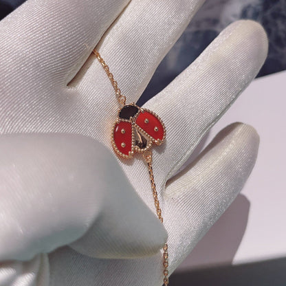 [Baslove]ラッキースプリング 1モチーフ ピンクゴールドブレスレット